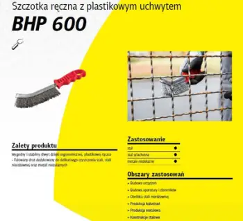 Furçë dore Klingspor BHP600, tela bronzi, dorezë plastike ergonomike