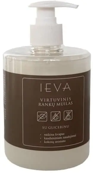 Sapun lëngshëm për duar Lee Ieva Kitchen, me glicerinë, 500ml, transparent