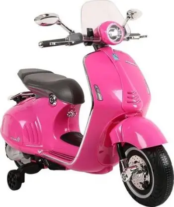 Scooter elektrik lodër Vespa GTS 5355, bateri 12V, me drita LED, rozë