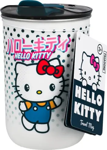 Termos Hello Kitty Travel Mug, 350 ml, për udhëtim, shumengjyrësh