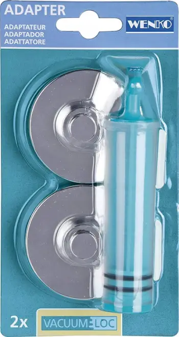 Set adapterësh thithës Wenko Vacuum Loc Premium, 2 copë, 6 x 6 cm, mat