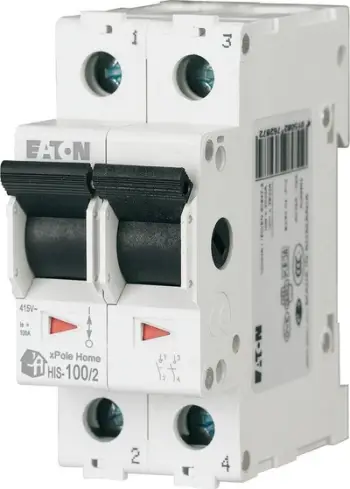 Çelës shkëputës modular Eaton HIS-100/2, 100A, 2P, gri