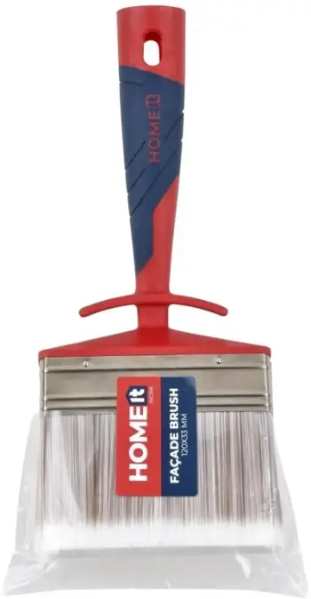 Furçë fasade Work It Facade Brush, 120 x 33 mm, dorezë e këndëzuar, e kuqe e kaltër
