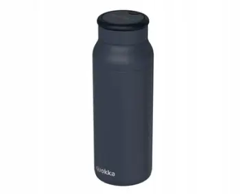 Termus Quokka Echo, çelik inox, 690 ml, dorezë silikoni, i zi