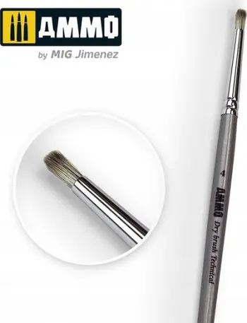 Furçë modelizmi Ammo of Mig 8701 Drybrush Technical nr. 4
