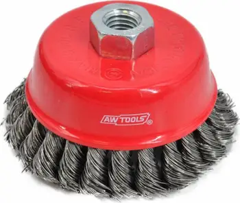 Furçë fundore AWTools End Brush, 100mm, tel i përdredhur, fije M14