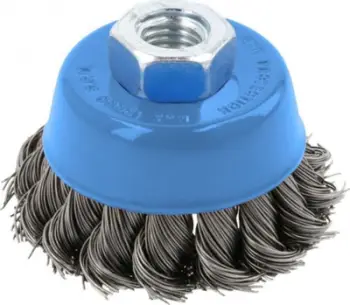 Furçë kupë për mulli këndi Hogert Technik HT7D734, 65mm, fije çeliku të përdredhura, M14