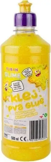 Ngjitës me shkëlqim Symag Yellow Glitter Glue, 500ml, i verdhë