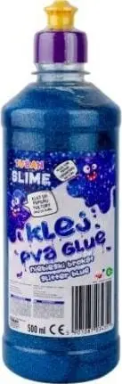Ngjitës me shkëlqim TUBAN Blue Glitter, PVA, 500ml, blu