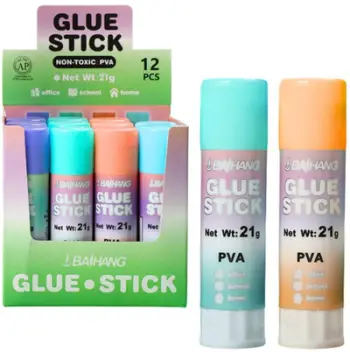 Ngjitës stiku LEAN Glue Stick School Office Pastel, 21g, shumëngjyrësh