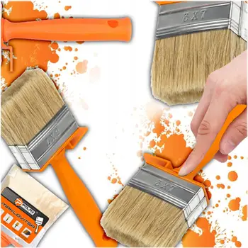 Furçë lyerjeje Flat Straight, 7cm, fijë natyrale dhe sintetike, dorezë plastike