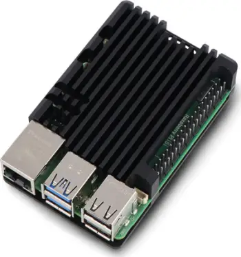Kuti alumini JustPi për Raspberry Pi 5, ftohje pasive, e zezë