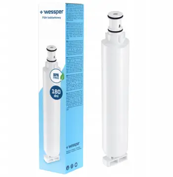 Set 2 filtra uji Wessper WES406, për frigorifer Bosch Whirlpool 3M, zëvendësim UltraClarity PRO