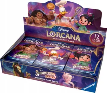 Kuti booster lojëra me letra Ravensburger Disney Lorcana Shimmering Skies Chapter 5, 24 booster, përmbledhje e plotë