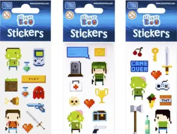 Ngjitësa Stickerboo Pixel PBH, set dekorativ, shumëngjyrëshe