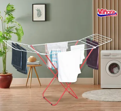 Tharëse rrobash Vanora Home Classic, kapacitet 18 m, metalike, e bardhë - 2
