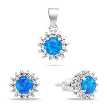 Set aksesorë për femra Brilio Silver sBS3746, kaltër