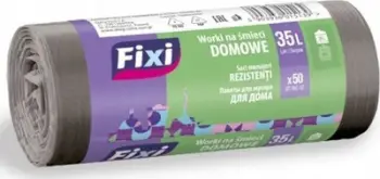 Thasë mbeturinash Fixi Domowe, 35L, 50 copë, gri