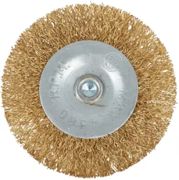 Furçë rrethore me tela mesingu Geko G00616, 60mm, me shank