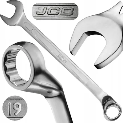 Çelës unazor JCB JCB-75519A, 19mm, offset 75°, metalik - 5