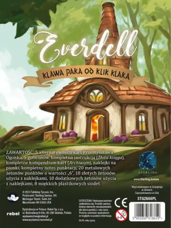 Set aksesorësh loje tavoline Everdell Cool Pack Klik Klak Rebel