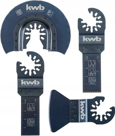 Set aksesorësh multitool KWB 708800, 4 pjesë, sharra për vegla multifunksionale - 1