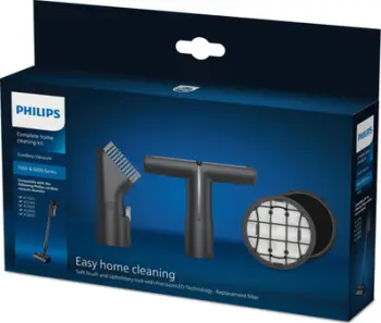 Set aksesorësh për fshesë me bateri Philips XV1685/01, seri 7000 dhe 8000, i bardhë e zi
