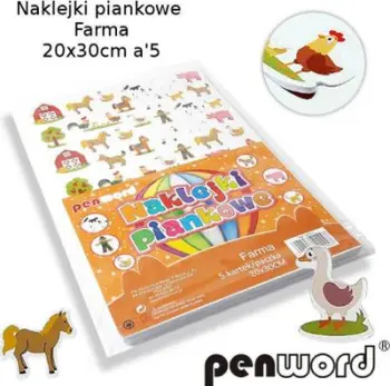 Ngjitëse shkumëze fermë Penword NPS-3, 20x30cm, set 5 fletë, shumëngjyrëshe