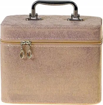 Kuti kozmetike Adar L Trunk, me pasqyrë, me zinxhir, 23x17x15cm
