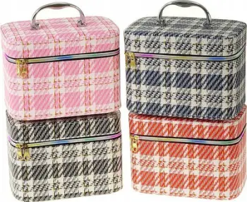 Kuti kozmetike ADAR Cosmetic Case S, 23 x 17 x 15 cm, e kuqe e bardhë