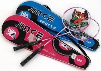 Set badminton Adar, 2 raketa, 1 topçe, ngjyra të përziera