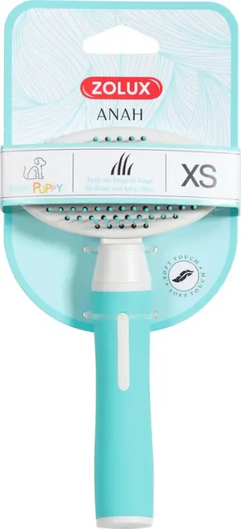 Furçë për këlyshë Zolux ANAH Soft, me gjilpëra tërheqëse, ergonomike