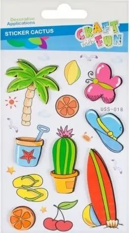 Ngjitëse me figura 3D Craft with Fun, 11 elemente