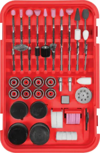 Set aksesorësh për mini vegël rrotulluese Yato Multi Tool Set Mini 157 copë, fole 3.2 mm, në kuti plastike