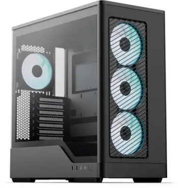 Kuti kompjuteri Aerocool D520A Mid Tower, ATX, xham i temperuar, e zezë