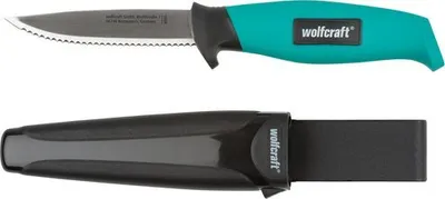 Thikë Wolfcraft, teh i dhëmbëzuar 9.5cm, e zezë - 2