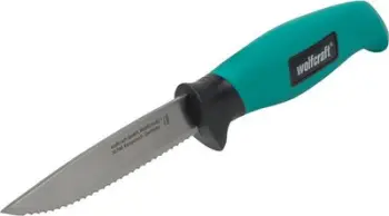 Thikë Wolfcraft, teh i dhëmbëzuar 9.5cm, e zezë