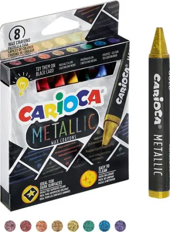 Ngjyra dylli Carioca Metallic, 8 ngjyra, metalike