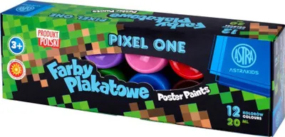Ngjyra pllakate Astra Poster Paints Pixel, 12 ngjyra, 20 ml - 1