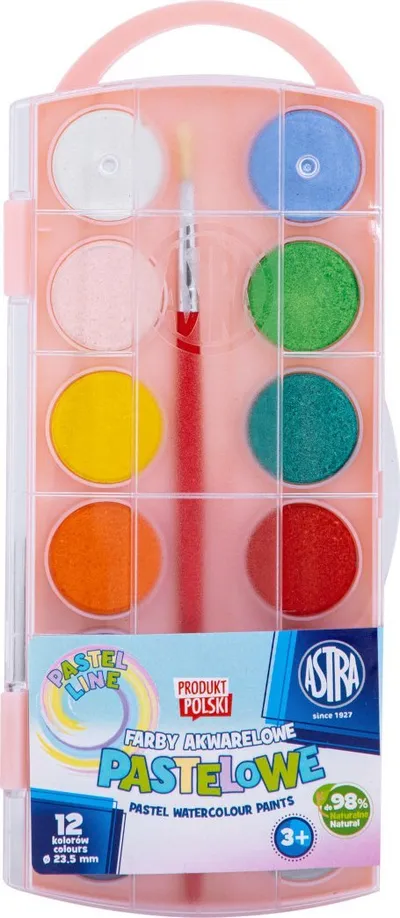 Ngjyra uji Astra Pastel, set 12 ngjyra - 1