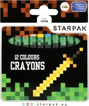 Ngjyra dylli Starpak Pixel Game 484792, set 12 copë, shumëngjyrëshe