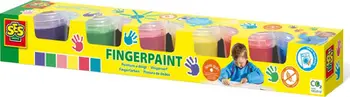 Ngjyra gishti SES Creative Fingerpaint, set 6 ngjyra, 6x110ml