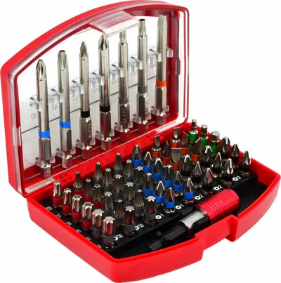 Set bitash AWTools AWTOOLS 56 copë, çelik S2, me kuti plastike - 2
