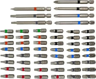 Set bitash AWTools AWTOOLS 56 copë, çelik S2, me kuti plastike - 3