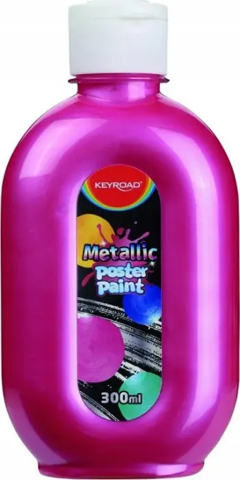 Ngjyrë akrilike Keyroad Metallic Red Poster Paint, 300ml, e kuqe metalike