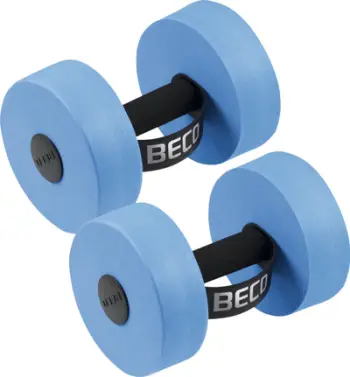 Çift pesha uji Beco Aqua Dumbbell Medium, madhësi mesatare, blu e çelët