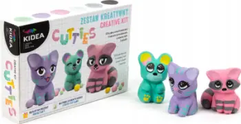 Set argjile vetëngurtësuese Derform KIDEA Teddy Bears, me mjete modelimi, shumëngjyrësh