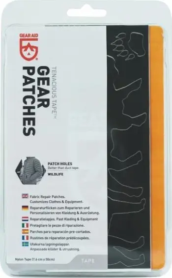 Set arna ngjitëse Gear Aid Wildlife Tenacious Tape, 20 copë, shumëngjyrëshe
