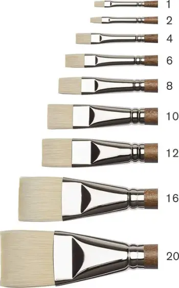 Furçë pikture Winsor & Newton Artists Oil Synthetic Hog Brush Bright 4, profesionale, për bojë vaji