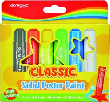 Ngjyra poster në stik KEYROAD, set 6 ngjyra, 10g